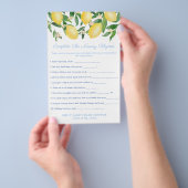 Classic Nursery Rhymes Game Kaart Lemon Baby showe (Hand)