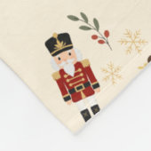 Classic Nutcracker Christmas Sherpa Blanket Fleece Deken (Hoek)
