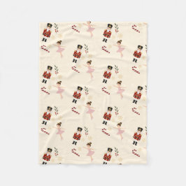 Classic Nutcracker Christmas Sherpa Blanket Fleece Deken
