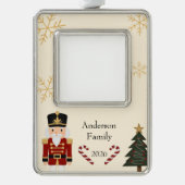 Classic Nutcracker Christmas Verzilverd Omlijst Ornament (Voorkant)