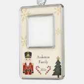 Classic Nutcracker Christmas Verzilverd Omlijst Ornament (Links)