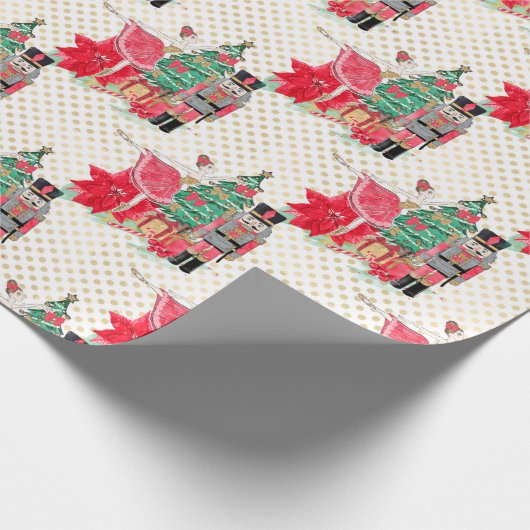 Classic Nutcracker & Princess Kerstcadeau Cadeaupapier (Hoek)