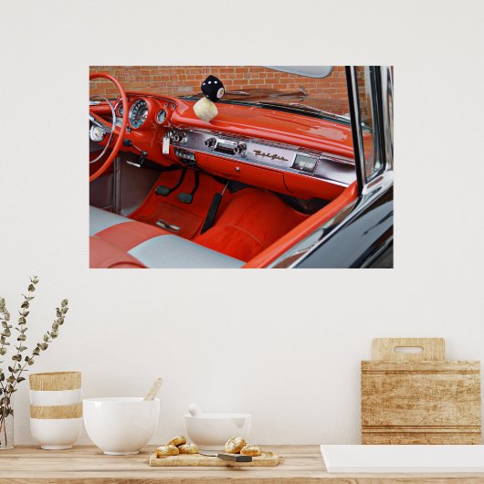 Classic Old Bel Air Dashboard Poster Art (Keuken)