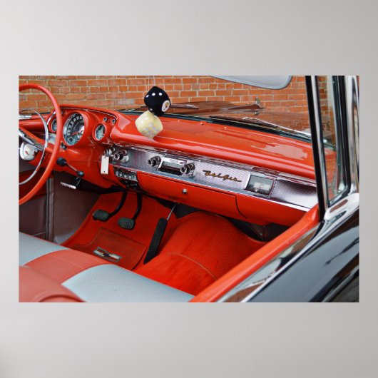 Classic Old Bel Air Dashboard Poster Art (Voorkant)