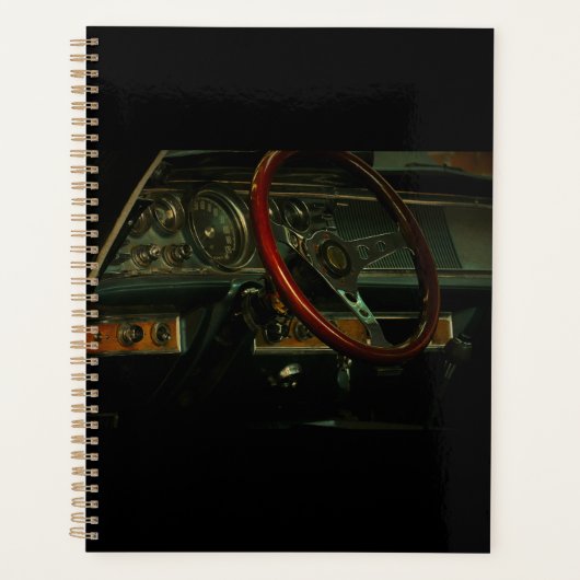 Classic Old Car Dashboard-stuurwiel Planner (Voorkant)