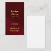 Classic Old English Gold Text Font Nostalgic Visitekaartje (Voorkant / Achterkant)