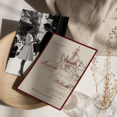 Classic Old Money Ivory Retro Timeless Wedding Kaart