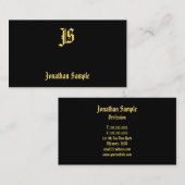 Classic Old Style Text Monogram Elegant Sjabloon Visitekaartje (Voorkant / Achterkant)