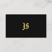 Classic Old Style Text Monogram Sjabloon Elegant Visitekaartje (Voorkant)