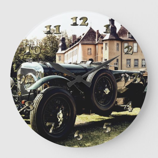 Classic Old Time Car Grote Klok (Voorkant)