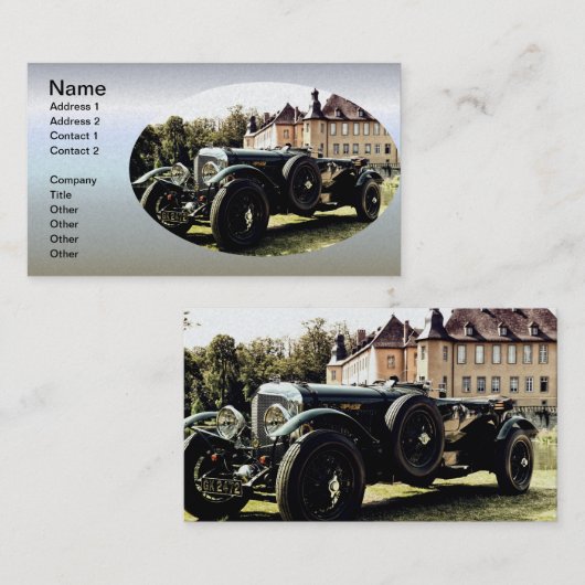 Classic Old Time Car Visitekaartje (Voorkant / Achterkant)