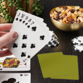 Classic Olijfgroen Pokerkaarten (Insitu)