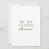 Classic Olive Green Old Money Luxury Wedding Kaart (Achterkant)