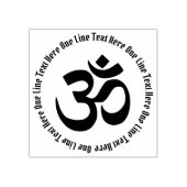Classic Om Spiritueel Symbool met Jouw tekst Rubberstempel (Afrduk)