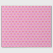 Classic Ombre Rainbow Snowflake Pattern on Pink Cadeaupapier (Vlak)