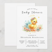 Classic Online Duck Baby shower Kaart (Voorkant / Achterkant)