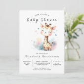 Classic Online Giraffe Baby shower Kaart (Staand voorkant)