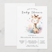 Classic Online Giraffe Baby shower Kaart (Voorkant / Achterkant)