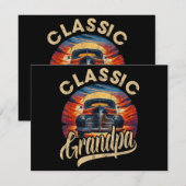 Classic Opa Funny Gezegde Car Lover Mannen Papa Pa (Voorkant / Achterkant)