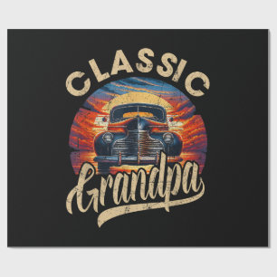 Classic Opa Funny Gezegde Car Lover Mannen Papa Pa Cadeaupapier