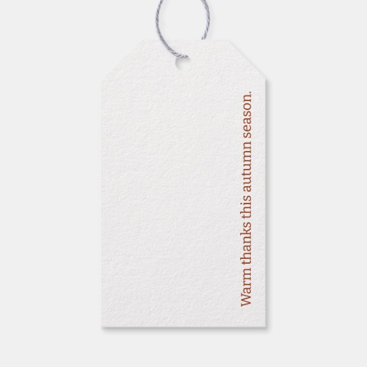 Classic Orange Green Pinecones Acorns Cadeaulabel (Achterkant)