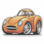 Classic Orange Toon Car Sticker (Voorkant)
