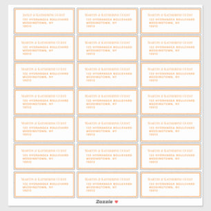 Classic Oranje gastenmailinglabels 21 per vel Sticker