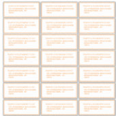 Classic Oranje gastenmailinglabels 21 per vel Sticker (Voorkant)