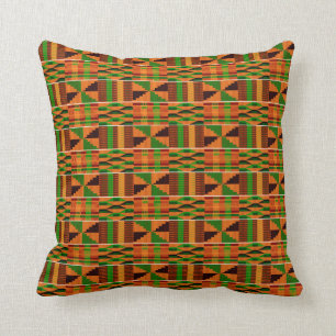 Classic Oranje Kente K47 Pattern Kussen