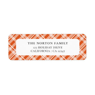 Classic Oranje Tartan Plaid Boerderij Familie Etiket