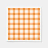 Classic Oranje White Gingham Check Pattern Servet (Voorkant)