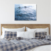 Classic Orca Whale Pair Ocean Scene Foto ontworpen Canvas Afdruk (Insitu (Slaapkamer))