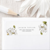 Classic Orchids Frame Elegant Wedding Etiket (Insitu)