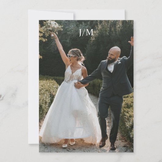 Classic Orchids Frame Elegant Wedding Photo Kaart (Achterkant)