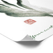 Classic oriental chinese sumi-e ink flower tulip poster (Hoek)