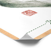 Classic oriental chinese sumi-e inktbloem poster (Hoek)