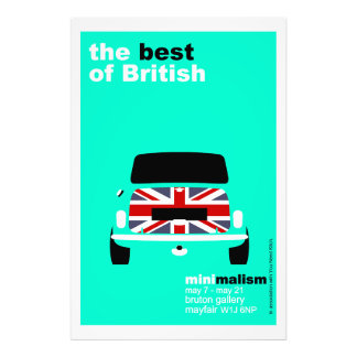 Classic Original Mini Cooper minimalist art Poster