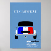 Classic Original Mini Cooper minimalist art Poster (Voorkant)