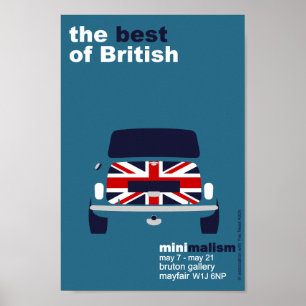 Classic Original Mini Cooper minimalistische kunst Poster