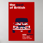Classic Original Mini Cooper minimalistische kunst Poster (Voorkant)