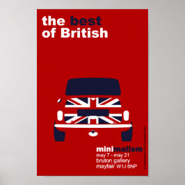 Classic Original Mini Cooper minimalistische kunst Poster