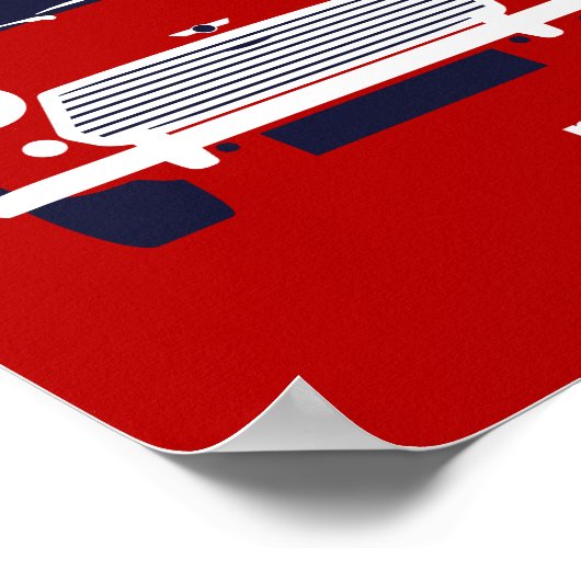 Classic Original Mini Cooper minimalistische kunst Poster (Hoek)