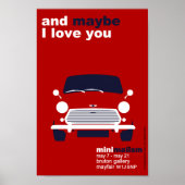 Classic Original Mini Cooper minimalistische kunst Poster (Voorkant)