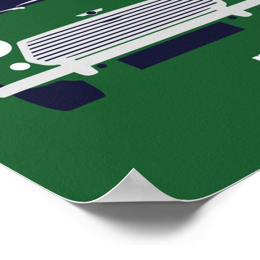 Classic Original Mini Cooper minimalistische kunst Poster (Hoek)