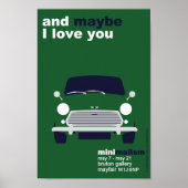 Classic Original Mini Cooper minimalistische kunst Poster (Voorkant)