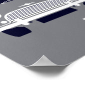 Classic Original Mini Cooper minimalistische kunst Poster (Hoek)