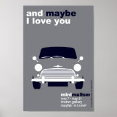Classic Original Mini Cooper minimalistische kunst Poster (Voorkant)