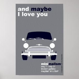 Classic Original Mini Cooper minimalistische kunst Poster