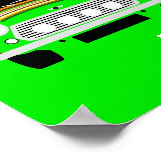 Classic Original Mini Cooper minimalistische kunst Poster (Hoek)