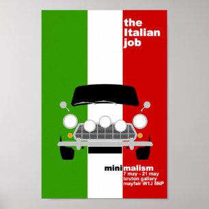 Classic Original Mini Cooper minimalistische kunst Poster
